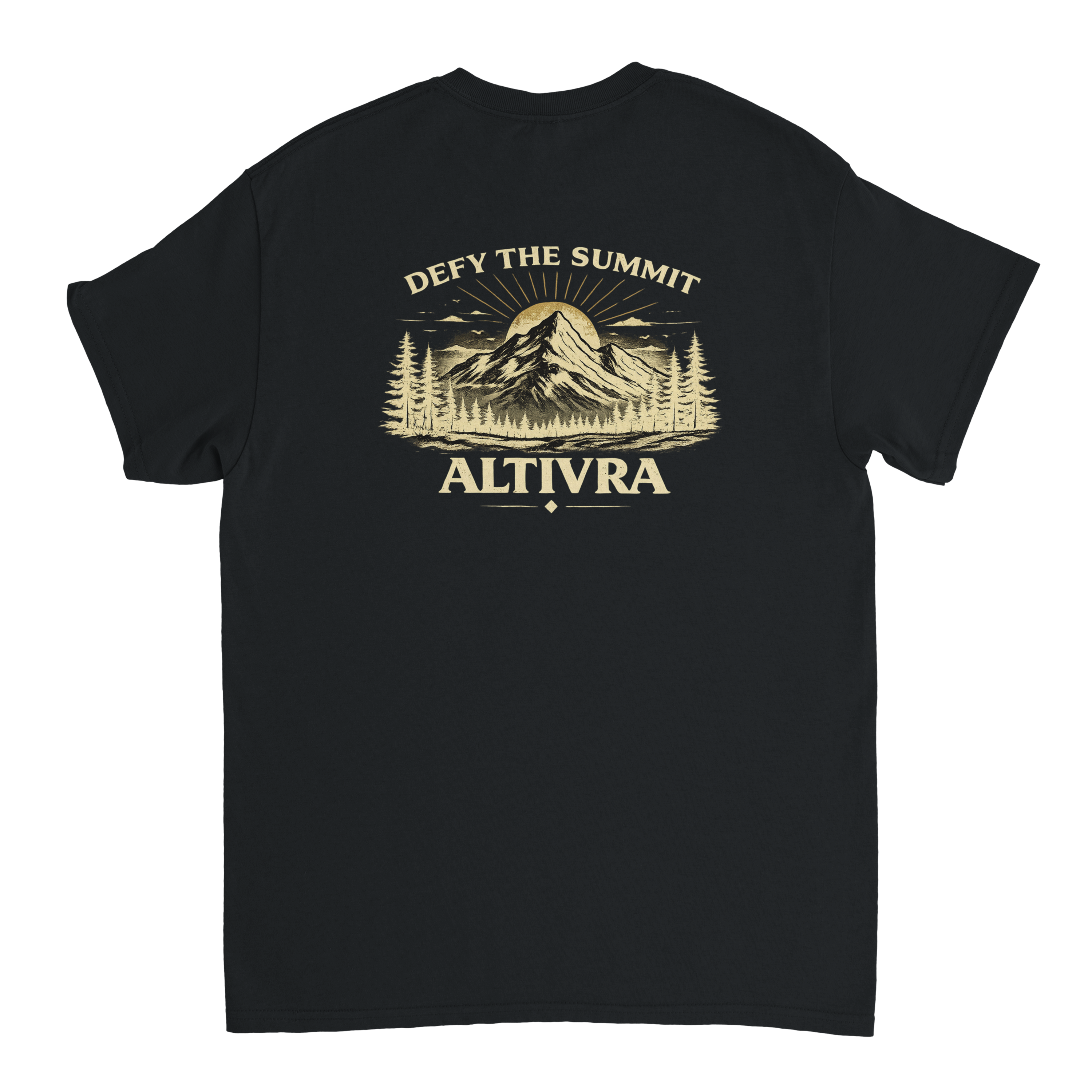 Altivra Crest Tee – Minimal Graphic T-Shirt for Outdoor & Streetwear