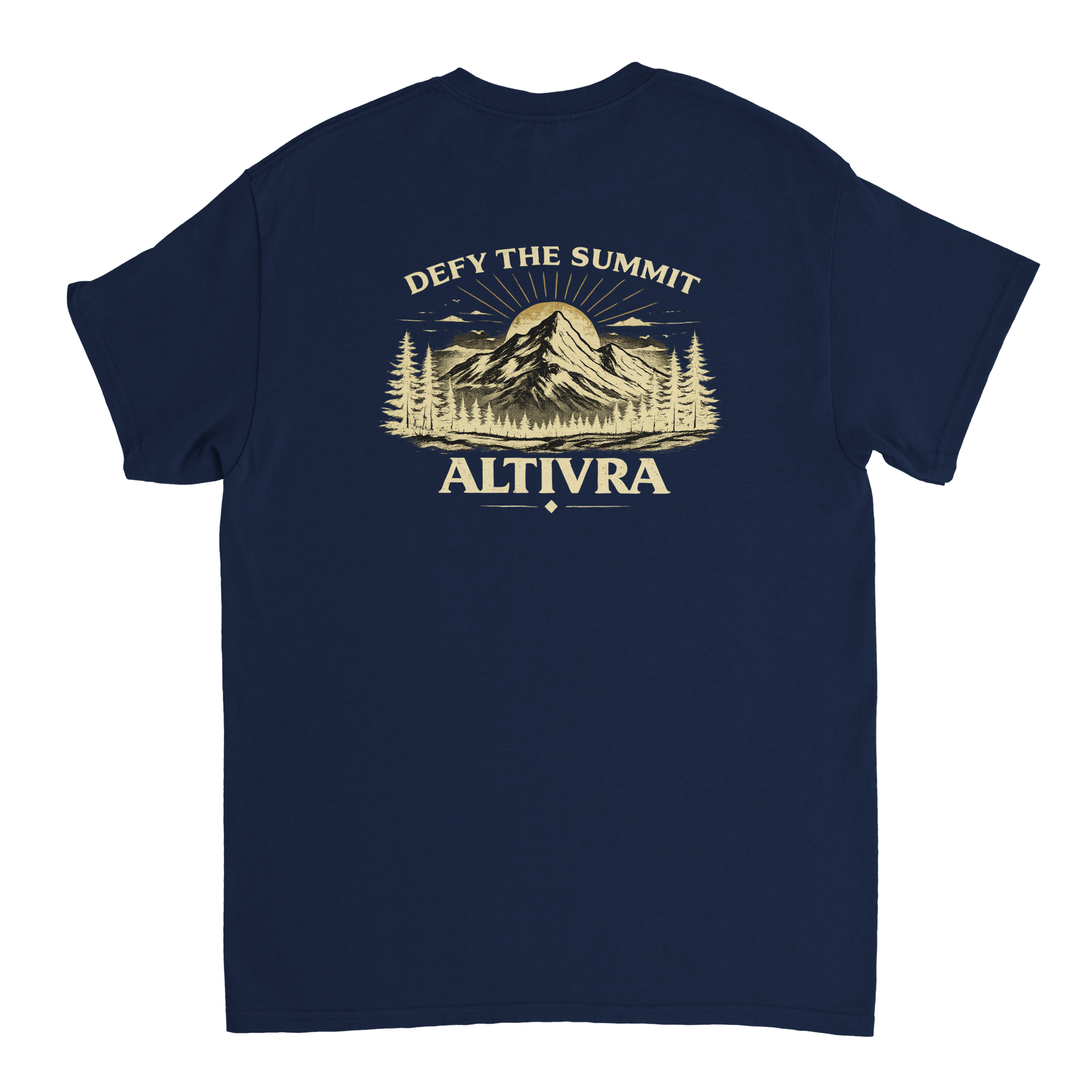 Altivra Crest Tee – Minimal Graphic T-Shirt for Outdoor & Streetwear