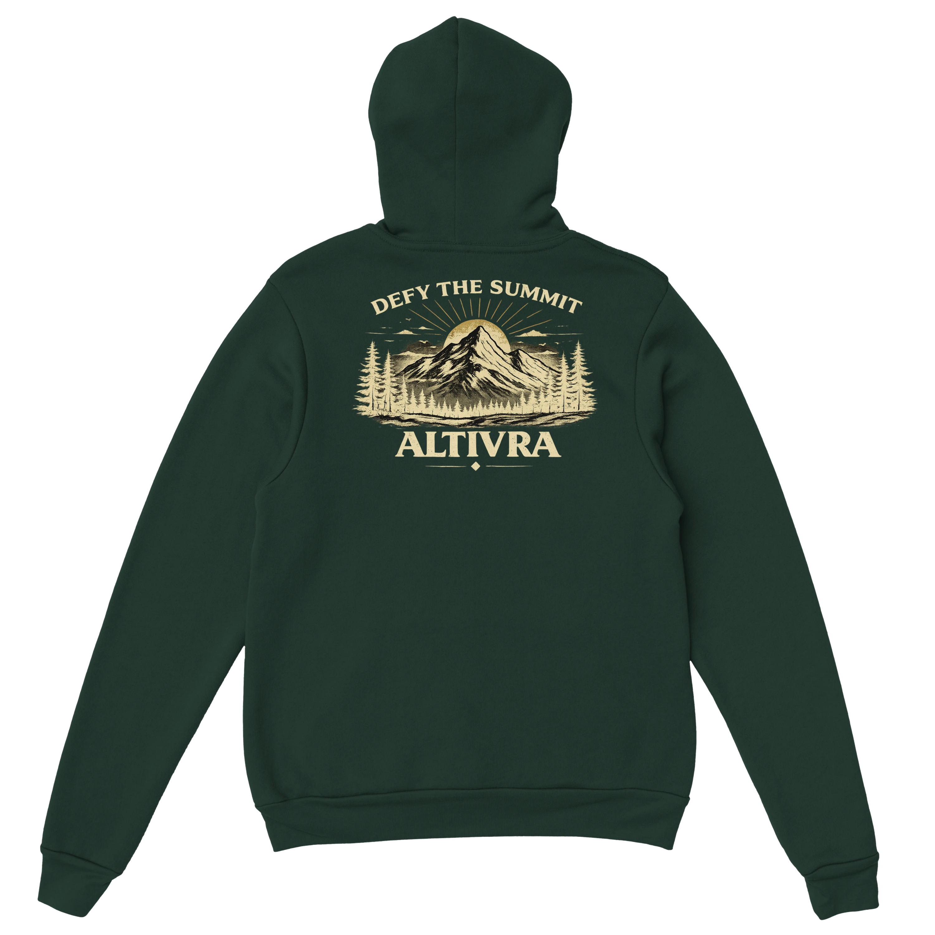 Altivra Crest Hoodie – Mountain Graphic Hoodie for Outdoor & Streetwear