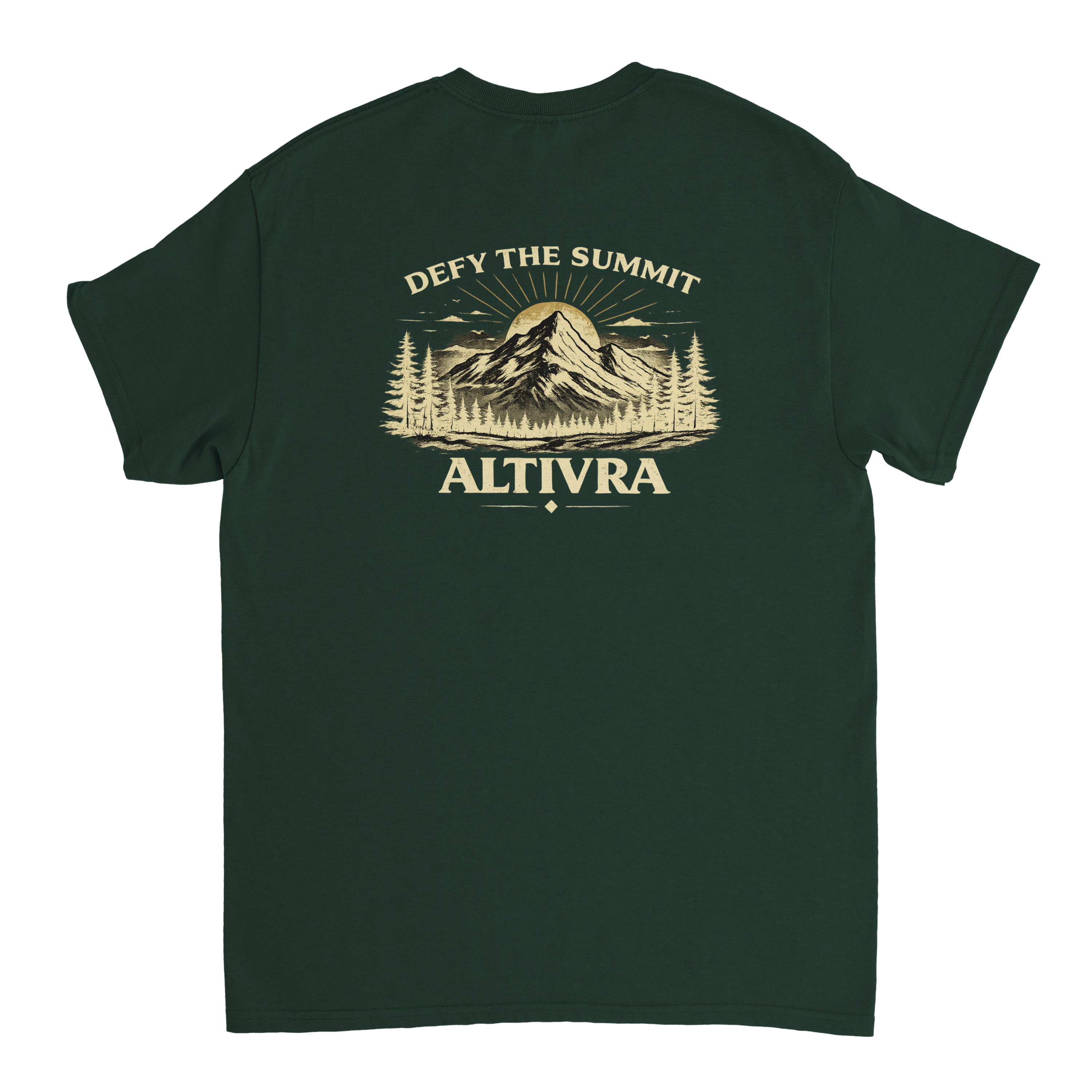 Altivra Crest Tee – Minimal Graphic T-Shirt for Outdoor & Streetwear