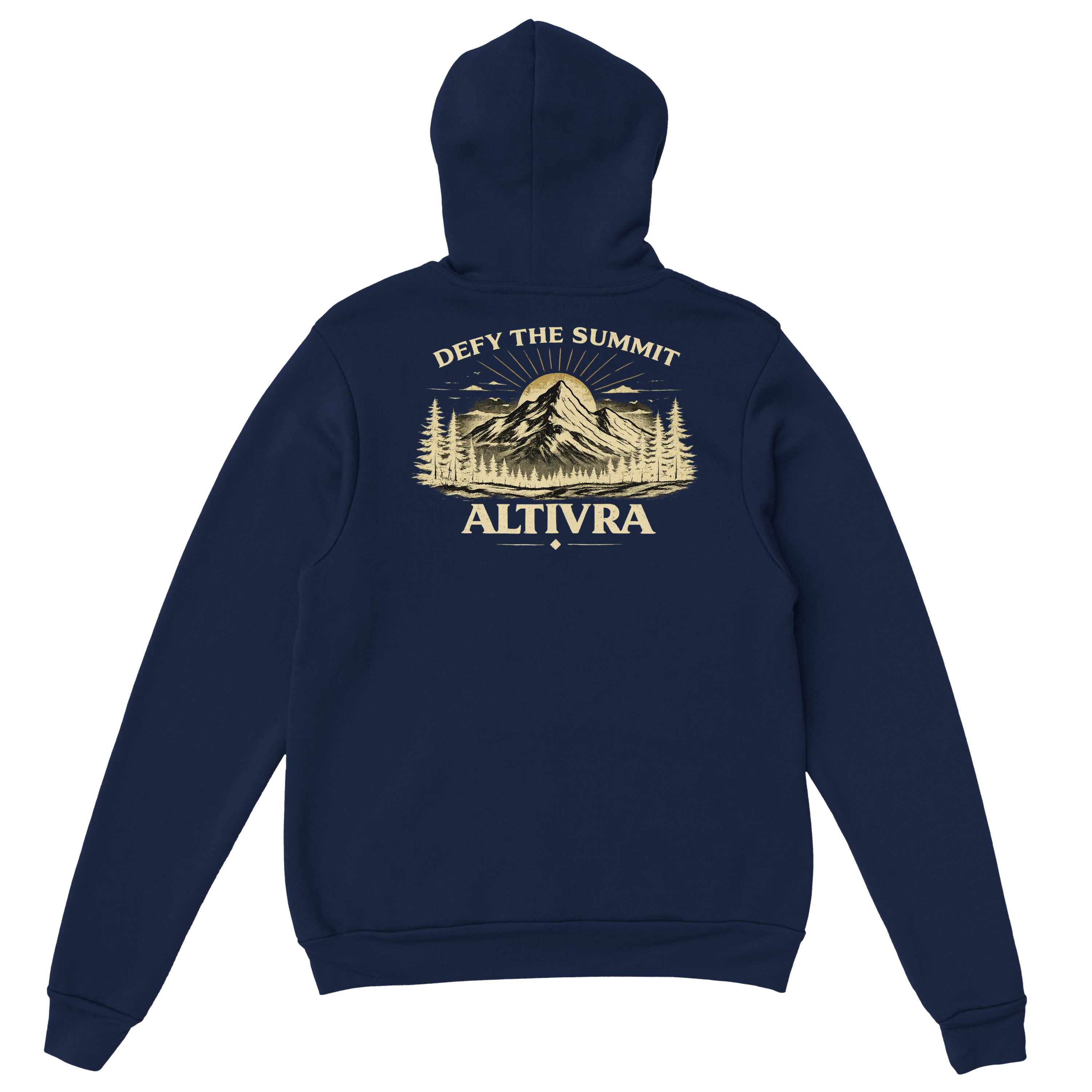 Altivra Crest Hoodie – Mountain Graphic Hoodie for Outdoor & Streetwear